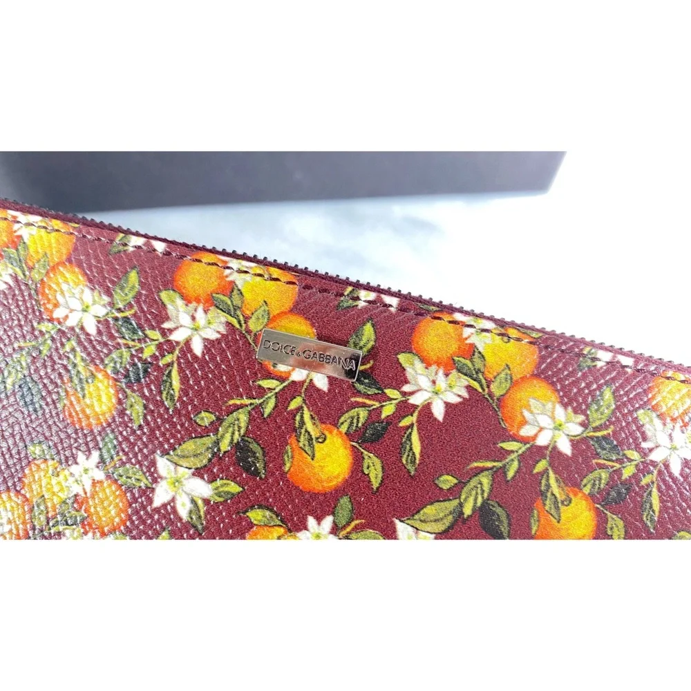 Dolce & Gabbana Leather Tangerine Pouch